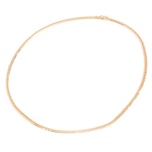 喜平 ネックレス メンズ レディース K18 6面カット ダブル 30g 60cm 造幣局検定刻印入 イエローゴールド チェーン YG  中古