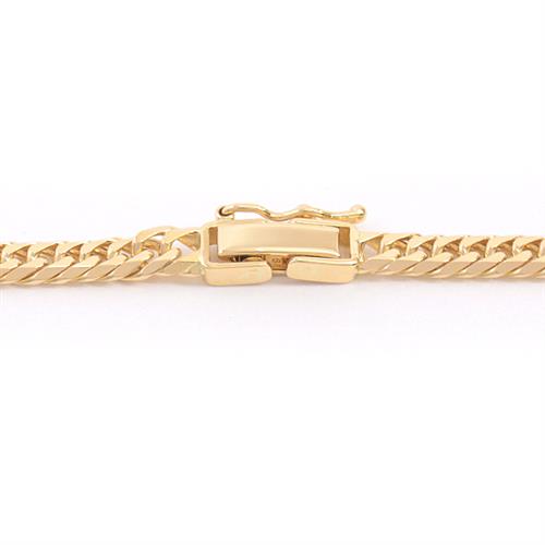 喜平 ネックレス メンズ レディース K18 6面カット ダブル 30g 60cm 造幣局検定刻印入 イエローゴールド チェーン YG  中古