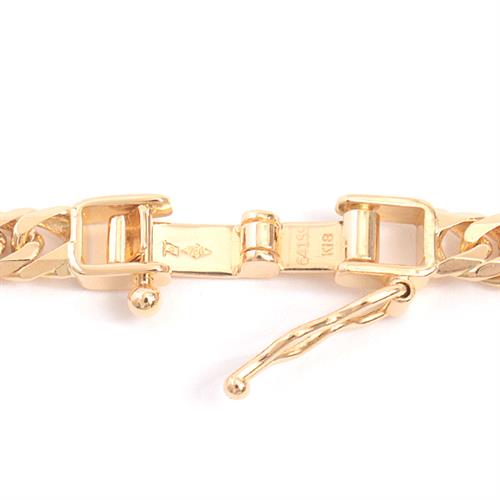 喜平 ネックレス メンズ レディース K18 6面カット ダブル 30g 60cm 造幣局検定刻印入 イエローゴールド チェーン YG  中古