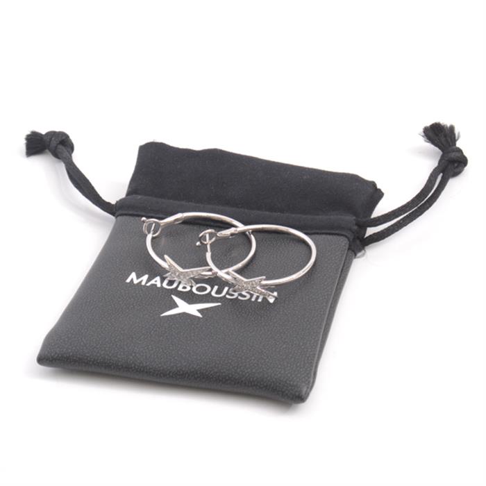 モーブッサン ピアス レディース メ・ニュアンス・ア・トア パヴェダイヤ フープピアス ホワイトゴールド MAUBOUSSIN 750WG 中古