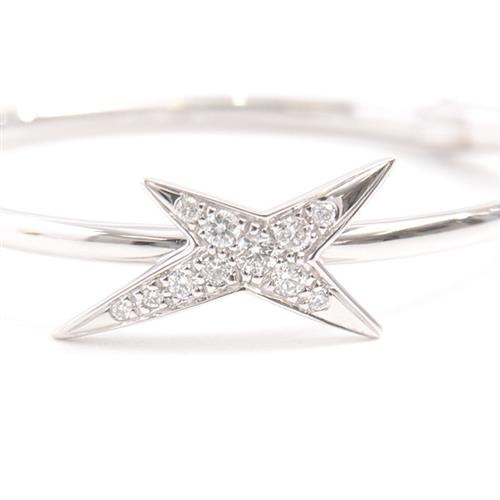 モーブッサン ピアス レディース メ・ニュアンス・ア・トア パヴェダイヤ フープピアス ホワイトゴールド MAUBOUSSIN 750WG 中古