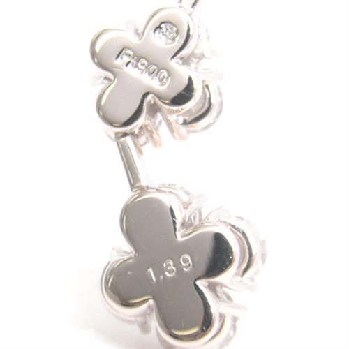 モニッケンダム ネックレス レディース フローラル ダイヤモンド ネックレス D1.39ct プラチナ MONNICKENDAM PT850×PT900 中古