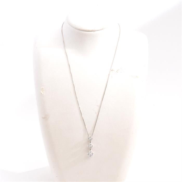 モニッケンダム ネックレス レディース フローラル ダイヤモンド ネックレス D1.39ct プラチナ MONNICKENDAM PT850×PT900 中古