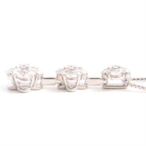 モニッケンダム ネックレス レディース フローラル ダイヤモンド ネックレス D1.39ct プラチナ MONNICKENDAM PT850×PT900 中古