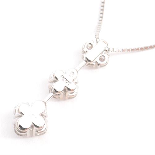 モニッケンダム ネックレス レディース フローラル ダイヤモンド ネックレス D1.39ct プラチナ MONNICKENDAM PT850×PT900 中古