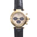 カルティエ 腕時計 メンズ W3000951 パシャ38 クロノグラフ 電池式 新品ベルト 750YG イエローゴールド Cartier【中古】