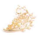 タサキ ブローチ レディース K18 リーフデザイン パール サファイア パール:3.0mm～4.5mm S:2.21ct イエローゴールド TASAKI【中古】