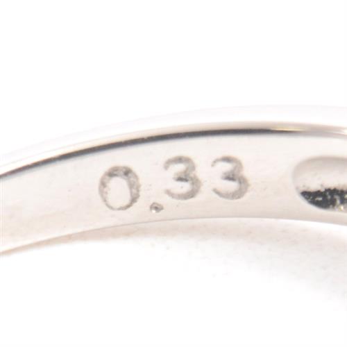 タサキ 指輪 レディース 3Pダイヤモンド リング 8号 D0.33ct プラチナ TASAKI PT900 中古