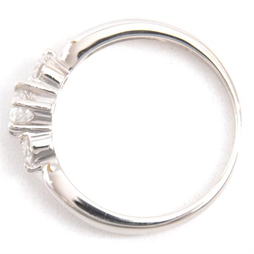 タサキ 指輪 レディース 3Pダイヤモンド リング 8号 D0.33ct プラチナ TASAKI PT900 中古
