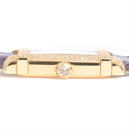 カルティエ 時計 レディース タンクシノワーズSM 電池式 2重ダイヤベゼル アイボリー文字盤 イエローゴールド Cartier 750YG 中古