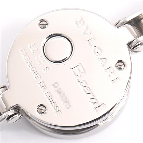 ブルガリ 時計 レディース ビー ゼロワン B-ZERO1 ロードライトガーネット ベゼル 電池式 ブルーシェル文字盤 BVLGARI BZ22S SS 中古