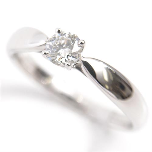 ティファニー 指輪 レディース ハーモニー 立爪 ダイヤモンド リング D0.21ct 7号 プラチナ TIFFANY PT950 中古