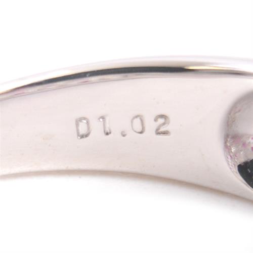 ミキモト 指輪 レディース ダイヤモンド×ルビー リング D1.02ct R0.56ct 19号 K18WG ホワイトゴールド MIKIMOTO【中古】