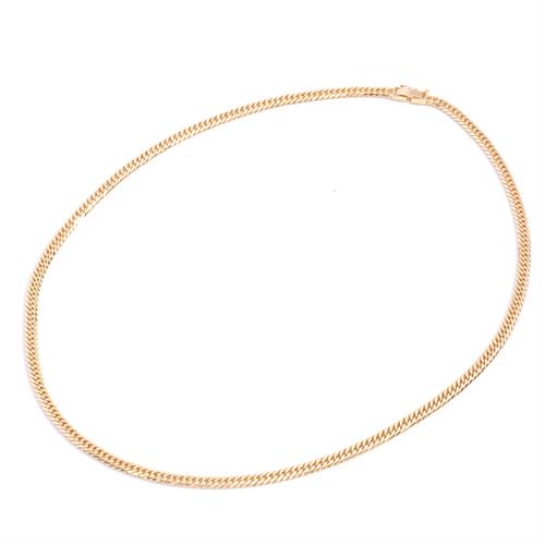喜平 ネックレス K18 6面カット ダブル 30g 50cm 造幣局検定刻印入 メンズ レディース チェーン イエローゴールド YG 【中古】
