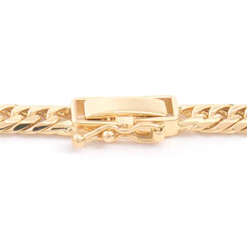 喜平 ネックレス K18 6面カット ダブル 30g 50cm 造幣局検定刻印入 メンズ レディース チェーン イエローゴールド YG 【中古】