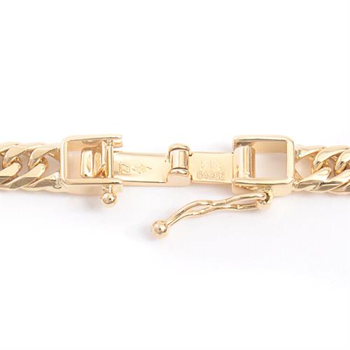 喜平 ネックレス K18 6面カット ダブル 30g 50cm 造幣局検定刻印入 メンズ レディース チェーン イエローゴールド YG 【中古】