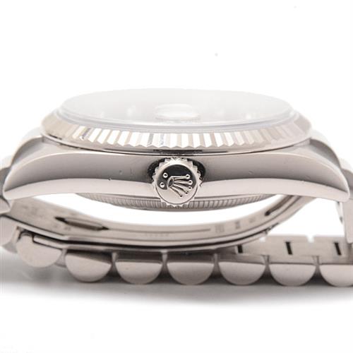 ロレックス 時計 メンズ デイデイト 日ロレ修理済 10Pダイヤ インデックス ブラックシェル ホワイトゴールド ROLEX 118239NG Y番【中古】