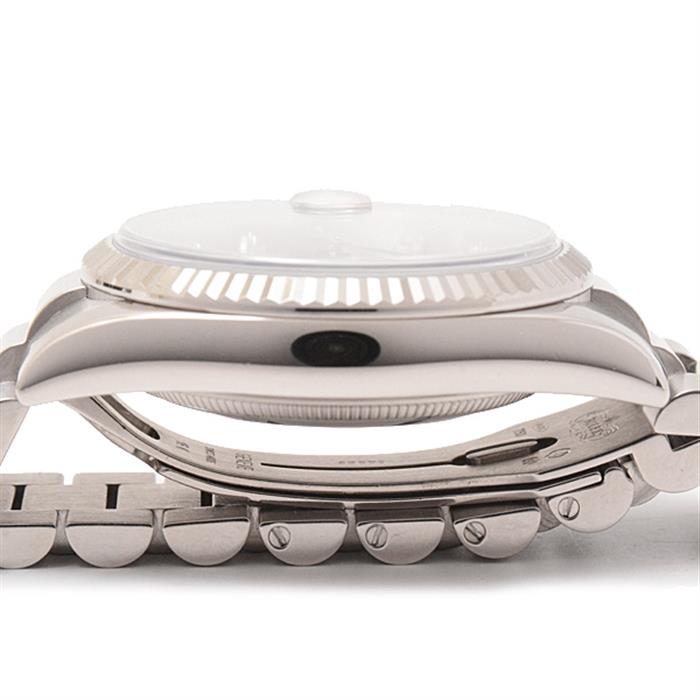 ロレックス 時計 メンズ デイデイト 日ロレ修理済 10Pダイヤ インデックス ブラックシェル ホワイトゴールド ROLEX 118239NG Y番【中古】