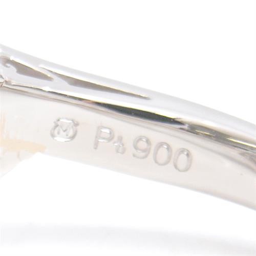 ミキモト 指輪 レディース パール×ダイヤモンドリング 11.5号 11.6mm珠 D0.42ct プラチナ MIKIOTO PT900 中古