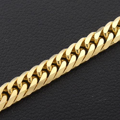 喜平 ネックレス K18 6面カット ダブル 30g 50cm 造幣局検定刻印入 メンズ レディース チェーン イエローゴールド YG 【中古】