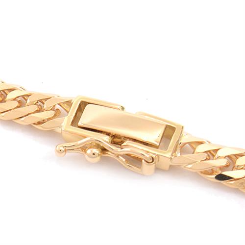 喜平 ネックレス K18 6面カット ダブル 30g 50cm 造幣局検定刻印入 メンズ レディース チェーン イエローゴールド YG 【中古】