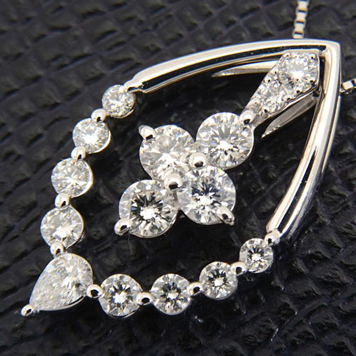 サザンクロス ネックレス レディース ダイヤモンド デザイン ネックレス D0.70ct 0.50ct ホワイトゴールド Southern Cross K18WG 中古