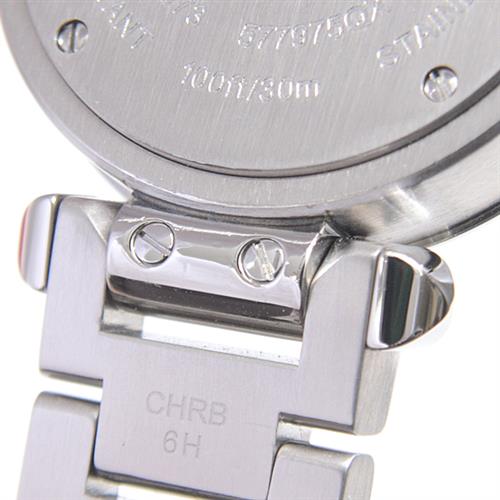 カルティエ 時計 レディース ミス パシャ ピンク文字盤 電池式 ステンレス Cartier W3140008 SS 中古