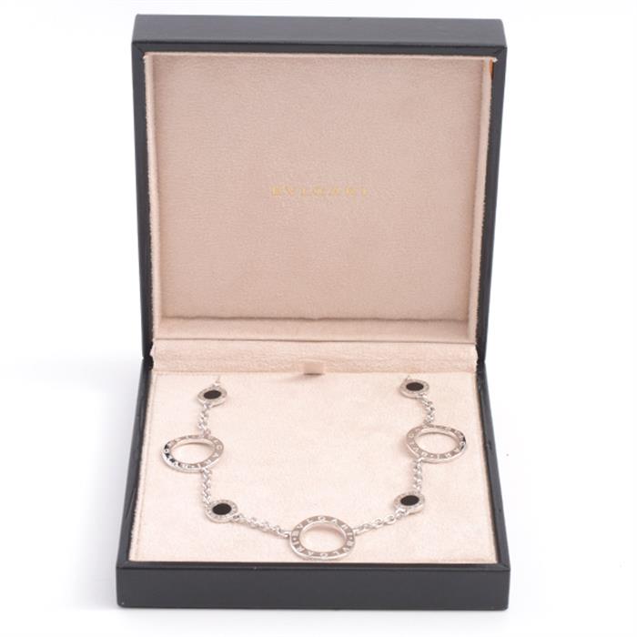 ブルガリ ネックレス レディース ブルガリブルガリ ソートワール オニキス ネックレス 750WG ホワイトゴールド BVLGARI【中古】