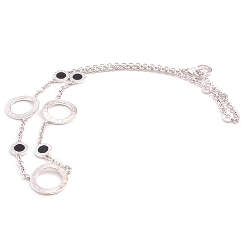 ブルガリ ネックレス レディース ブルガリブルガリ ソートワール オニキス ネックレス 750WG ホワイトゴールド BVLGARI【中古】