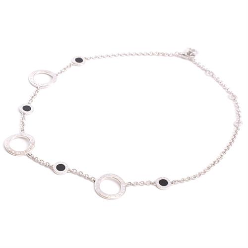 ブルガリ ネックレス レディース ブルガリブルガリ ソートワール オニキス ネックレス 750WG ホワイトゴールド BVLGARI【中古】