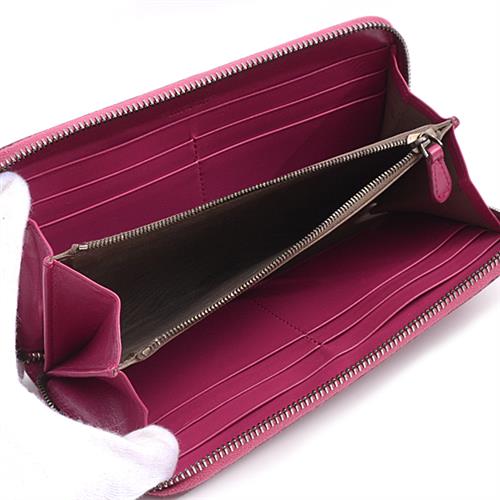 ボッテガヴェネタ 財布 レディース ラウンドファスナー ピンク系 クロコダイル BOTTEGA VENETA【中古】