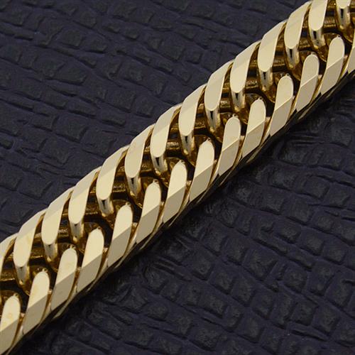 喜平 ブレスレット K18 8面カット トリプル 20g 18cm 造幣局検定刻印入 メンズ レディース チェーン イエローゴールド YG 【中古】