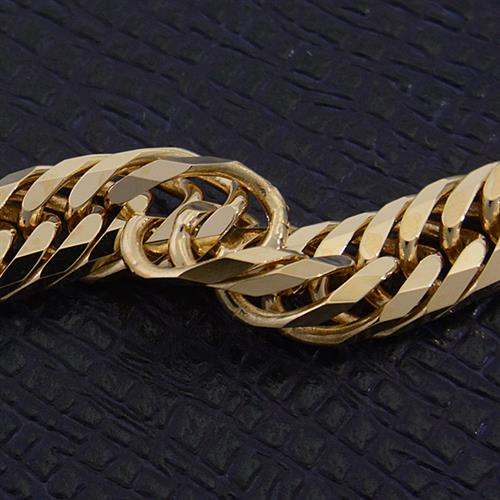 喜平 ブレスレット K18 8面カット トリプル 20g 18cm 造幣局検定刻印入 メンズ レディース チェーン イエローゴールド YG 【中古】