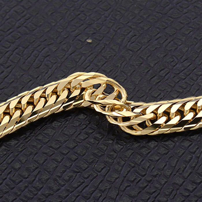 喜平 ネックレス K18 Mカット トリプル 30g 40cm 造幣局検定刻印入 メンズ レディース チェーン イエローゴールド YG 【中古】