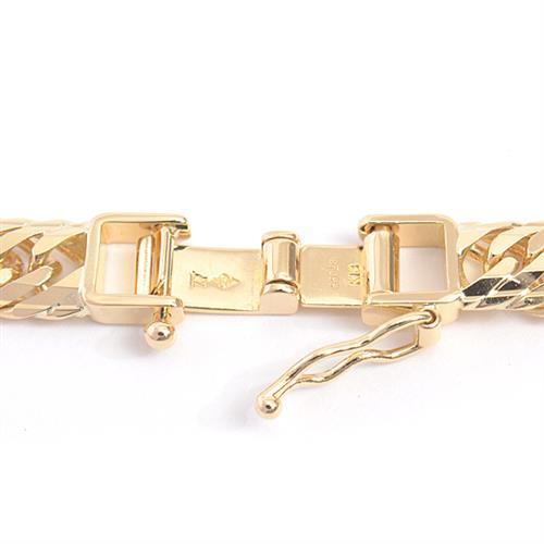 喜平 ネックレス K18 Mカット トリプル 30g 40cm 造幣局検定刻印入 メンズ レディース チェーン イエローゴールド YG 【中古】