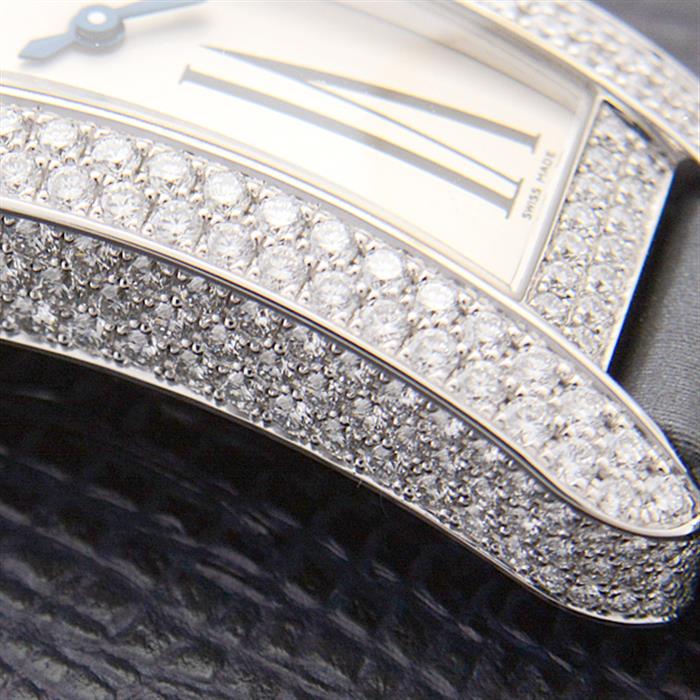 カルティエ 時計 レディース タンクS 2重ダイヤベゼル ホワイトゴールド 電池式 シルバー文字盤 Cartier WJ300950 750WG 中古