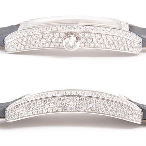 カルティエ 時計 レディース タンクS 2重ダイヤベゼル ホワイトゴールド 電池式 シルバー文字盤 Cartier WJ300950 750WG 中古