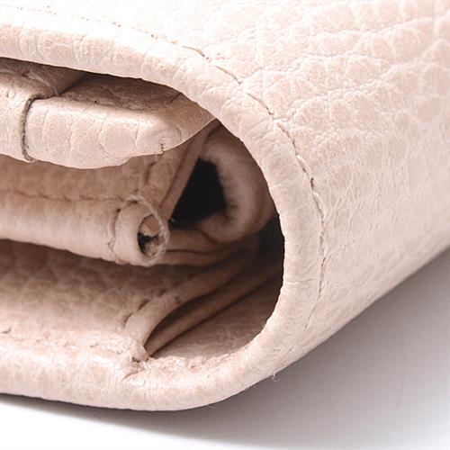 グッチ 財布 レディース フラップ付き長財布 GGマーモント レザー ピンク 456116 GUCCI【中古】