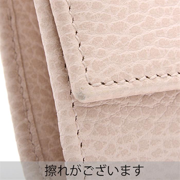 グッチ 財布 レディース フラップ付き長財布 GGマーモント レザー ピンク 456116 GUCCI【中古】