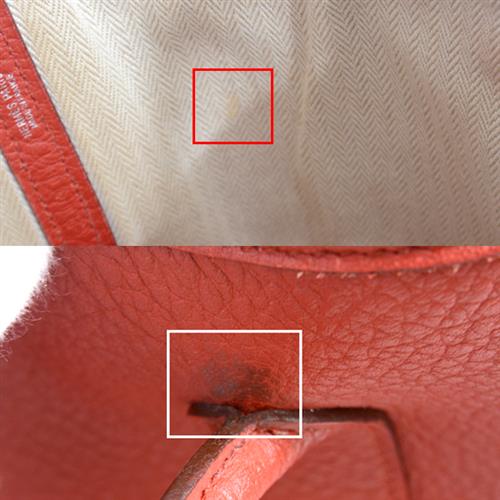 エルメス バッグ レディース ガーデンパーティ TPM ハンドバッグ カントリー レッド系 □R刻印 HERMES 中古