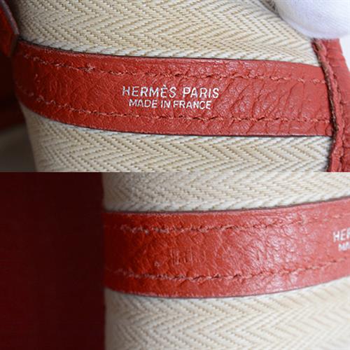 エルメス バッグ レディース ガーデンパーティ TPM ハンドバッグ カントリー レッド系 □R刻印 HERMES 中古