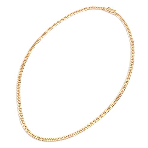 喜平 ネックレス K18 6面カット ダブル 30g 50cm 造幣局検定刻印入 メンズ レディース チェーン イエローゴールド YG 【中古】