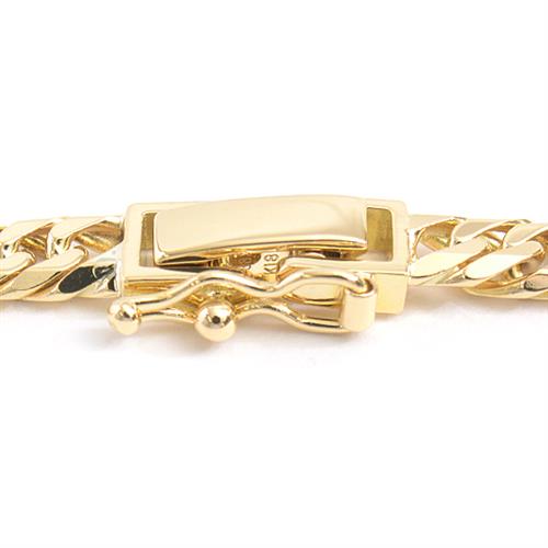 喜平 ネックレス K18 6面カット ダブル 30g 50cm 造幣局検定刻印入 メンズ レディース チェーン イエローゴールド YG 【中古】