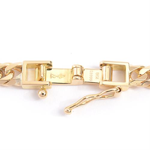 喜平 ネックレス K18 6面カット ダブル 30g 50cm 造幣局検定刻印入 メンズ レディース チェーン イエローゴールド YG 【中古】