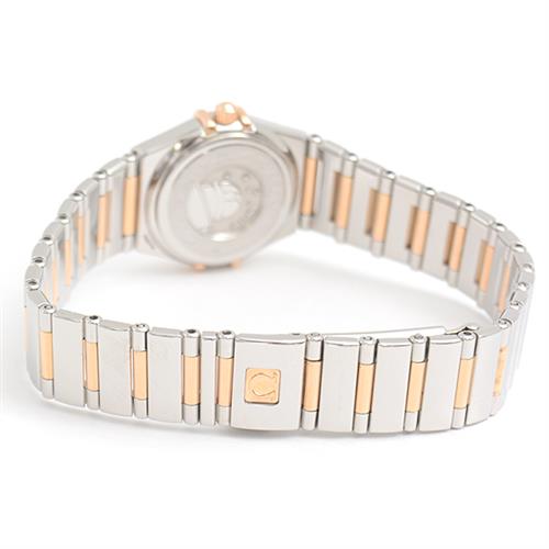 オメガ 腕時計 レディース コンステレーション マイチョイス ダイヤベゼル 12Pダイヤ 電池式 限定品 SS×PG OMEGA 1357.77.00 中古