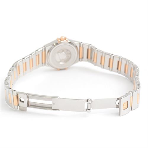 オメガ 腕時計 レディース コンステレーション マイチョイス ダイヤベゼル 12Pダイヤ 電池式 限定品 SS×PG OMEGA 1357.77.00 中古