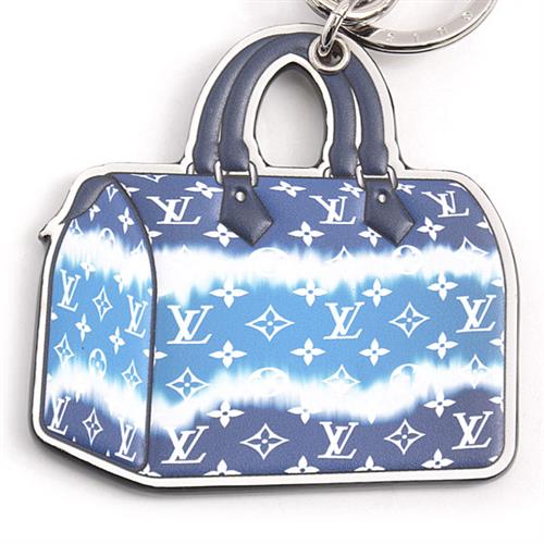 ルイヴィトン キーホルダー レディース ポルトクレ スピーディ LVエスカル バッグチャーム ブルー Louis Vuitton M69292 中古