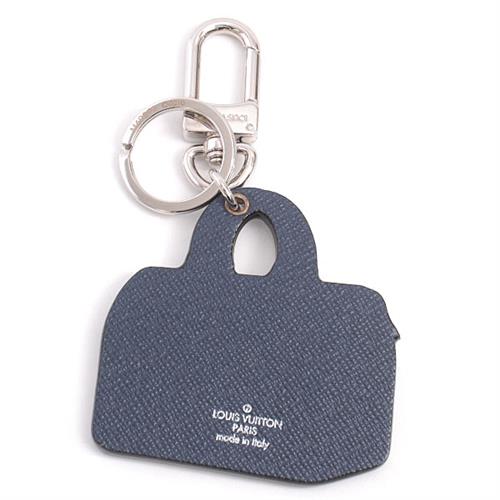 ルイヴィトン キーホルダー レディース ポルトクレ スピーディ LVエスカル バッグチャーム ブルー Louis Vuitton M69292 中古