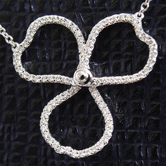 ティファニー ネックレス レディース オープン ペーパーフラワー ダイヤモンド ネックレス プラチナ TIFFANY PT950 中古