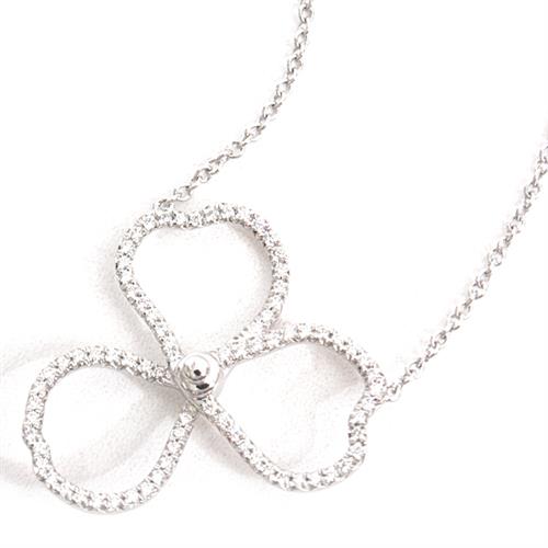 ティファニー ネックレス レディース オープン ペーパーフラワー ダイヤモンド ネックレス プラチナ TIFFANY PT950 中古